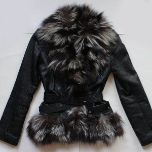 Genuine Leather and fur jacket